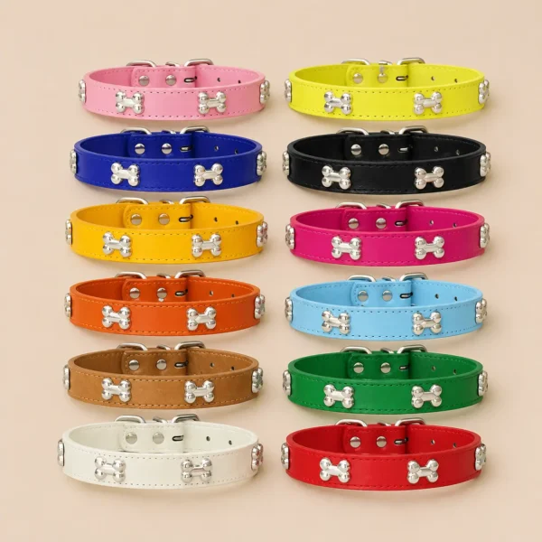 Collier pour chien en cuir artisanal