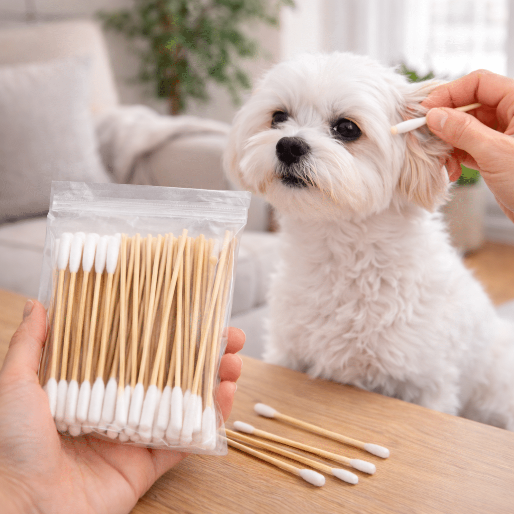 Coton tige pour chien