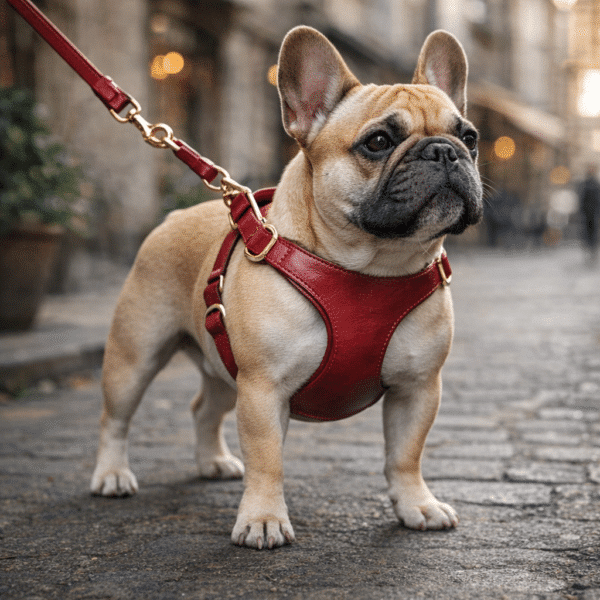 Harnais chien cuir luxe