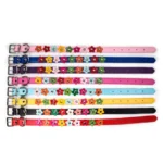 Collier en cuir PU avec fleurs pour animal de compagnie, sangle JONeck, laisse, petit, moyen, grand animal, Teddy, Chihuahua, chat, PDPFashion 2