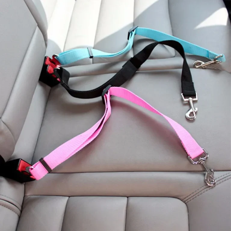 Ceinture de sécurité réglable pour animal de compagnie, clip de plomb SFP, siège de voiture pour chat et chien, colliers de traction pour chien, levier de sécurité, accessoires de véhicule 1