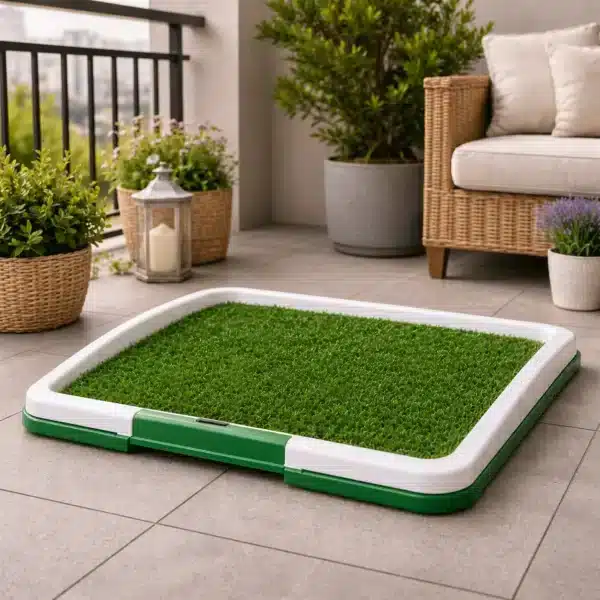Litière pour chien sur terrasse