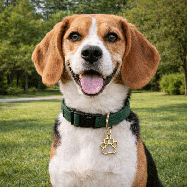 Médaille chien résine