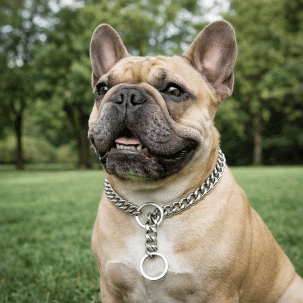 Collier chaine chien non etrangleur