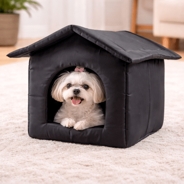 Niche pour chien anti pluie noir