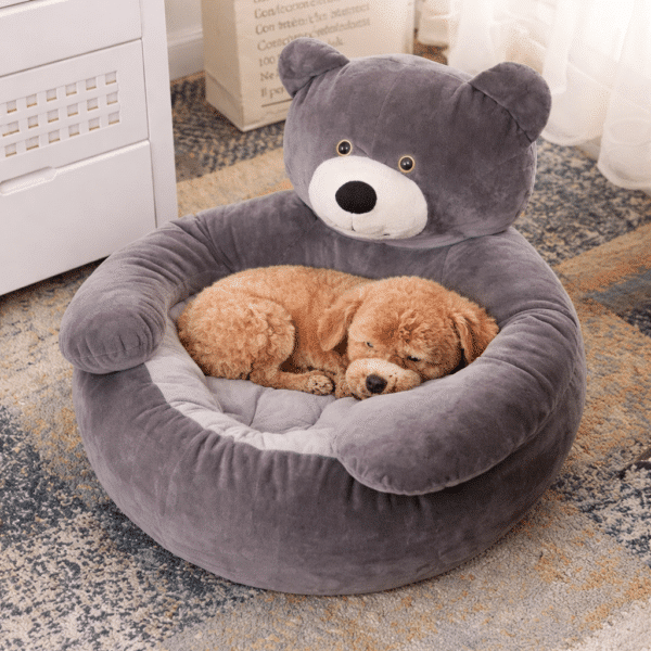 Coussin apaisant pour chien Ours Gris