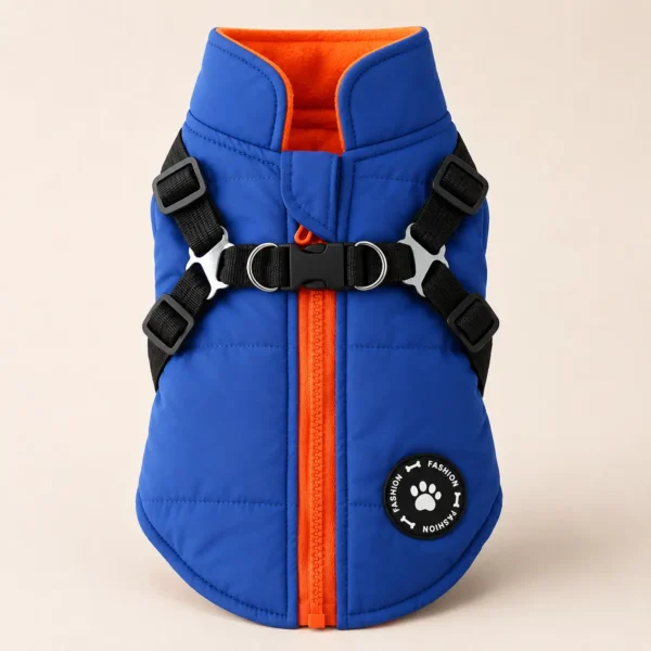 Manteau imperméable pour chien avec harnais intégré