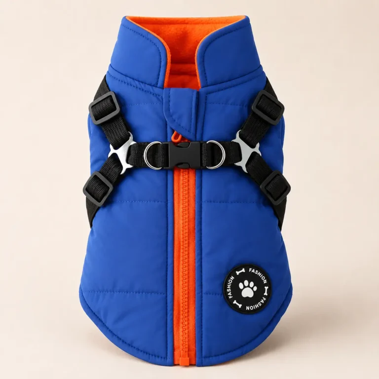 Manteau imperméable pour chien avec harnais intégré