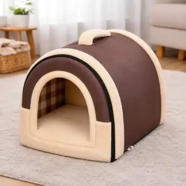 Niche d'intérieur pour chien Marron