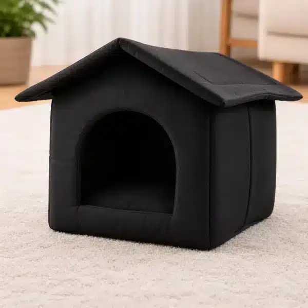 Niche pour chien anti pluie noir