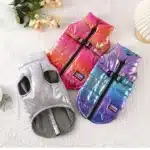 Manteau fourré pour chien avec harnais intégré 5