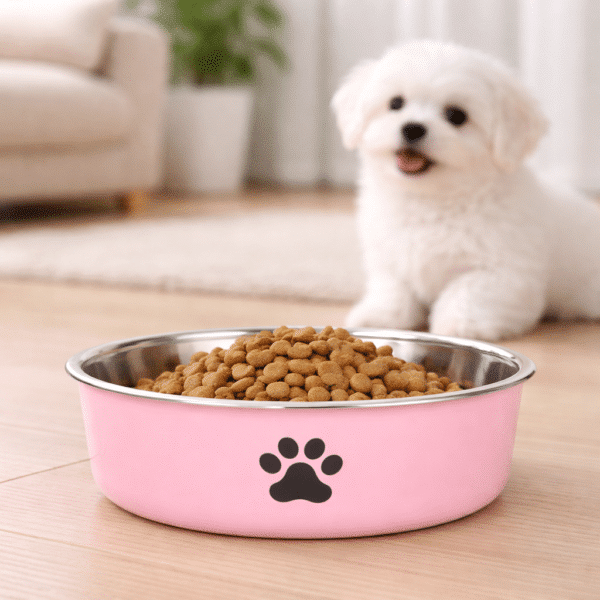 Gamelle pour chien inox Rose