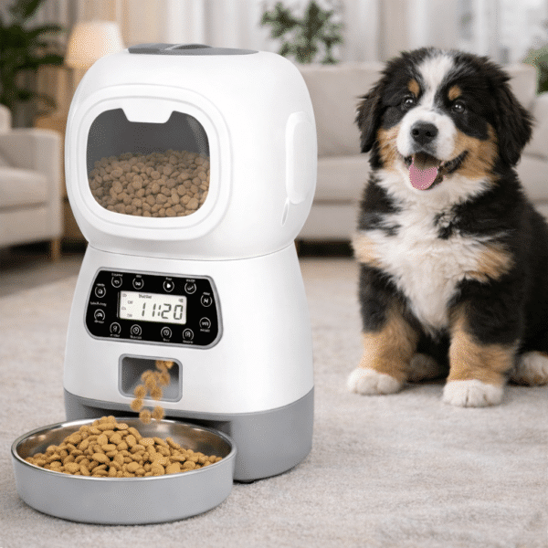 Distributeur de croquettes pour chien programmable
