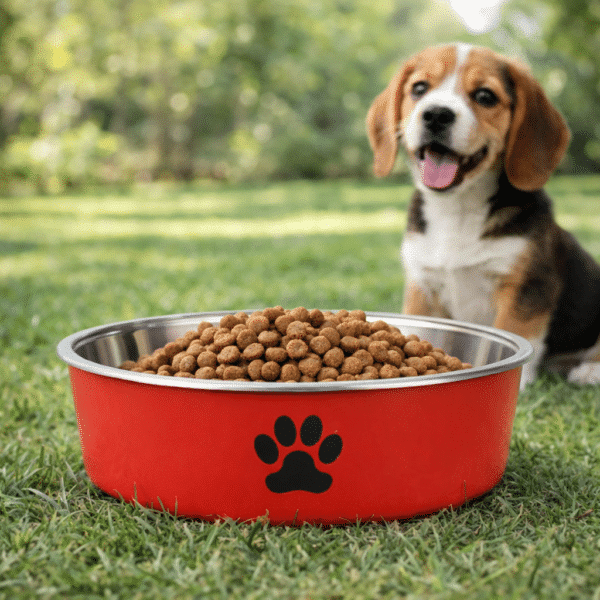 Gamelle chien inox Rouge