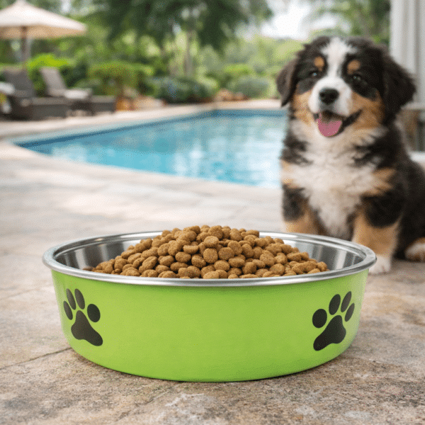 Gamelle chien inox Vert