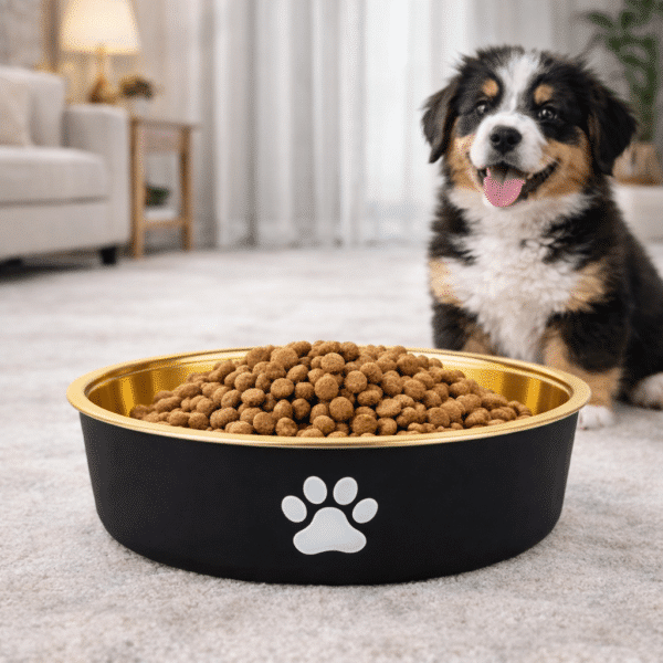 Gamelle chien inox doré