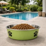 Gamelle chien inox Vert