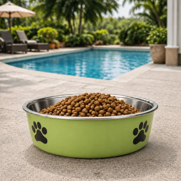 Gamelle chien inox Vert