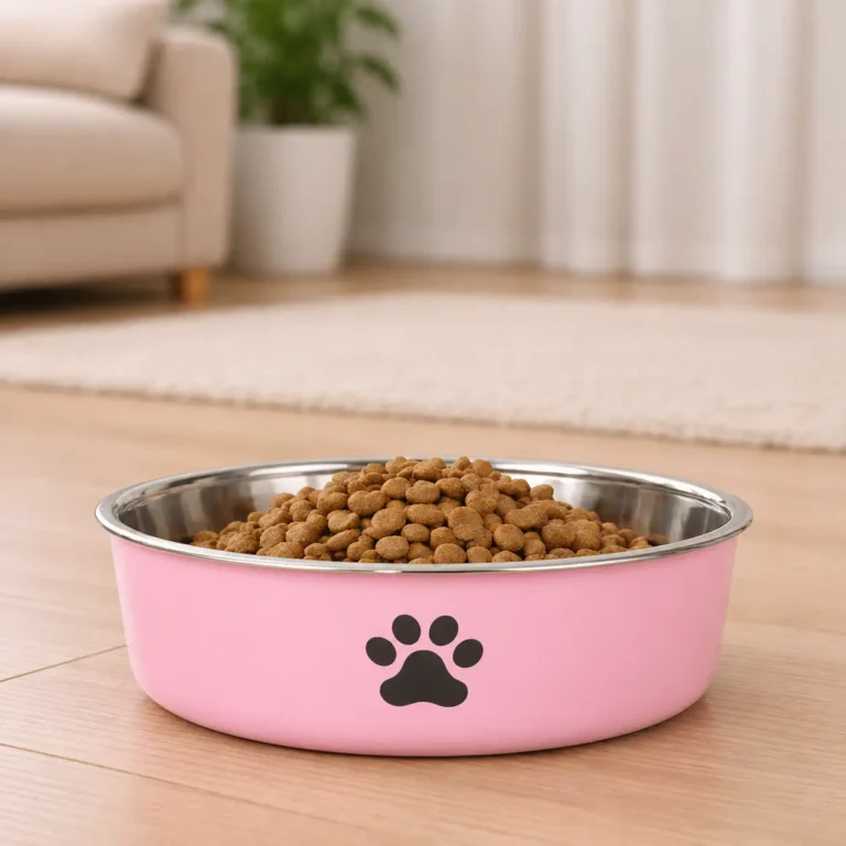 Gamelle pour chien inox Rose