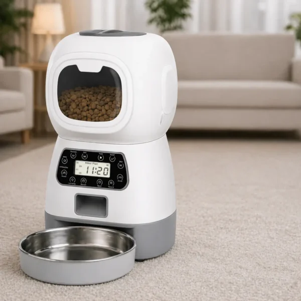 Distributeur de croquettes pour chien programmable