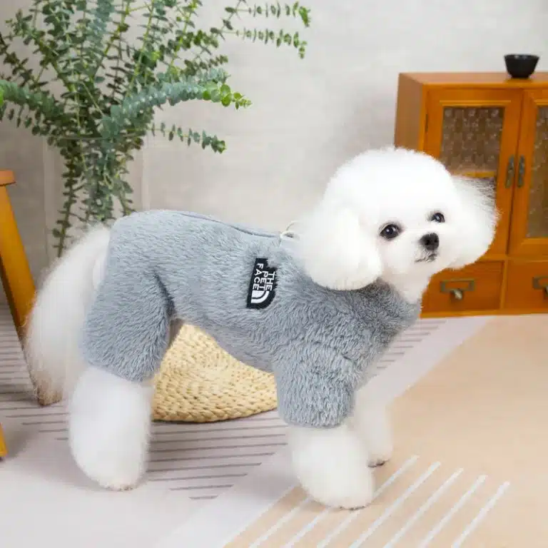 Manteau de combinaison avec fermeture éclair pour chiens, veste chaude pour animaux de compagnie, salopette pour petits chiens, vêtements pour chats, Chihuahua, bouledogue maltais, grenouillères, hiver, nouveau 4