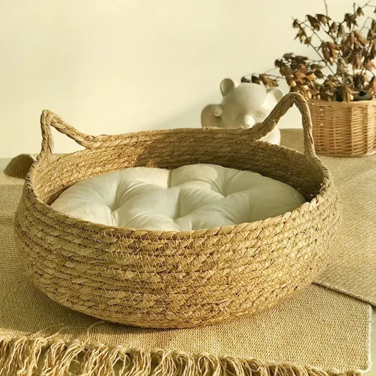 Nid de chat tissé à la main pur, coussin de chaleur saisonnier, poignées lavables, fournitures universelles pour animaux de compagnie, accessoires d'hiver, vigne, quatre saisons 6