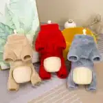 Manteau de combinaison avec fermeture éclair pour chiens, veste chaude pour animaux de compagnie, salopette pour petits chiens, vêtements pour chats, Chihuahua, bouledogue maltais, grenouillères, hiver, nouveau 5