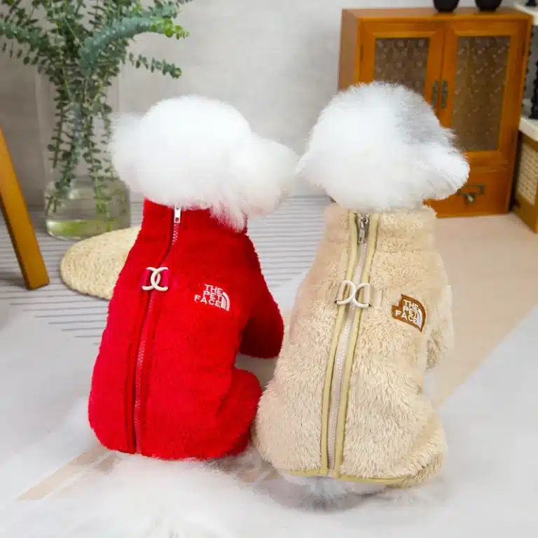 Manteau de combinaison avec fermeture éclair pour chiens, veste chaude pour animaux de compagnie, salopette pour petits chiens, vêtements pour chats, Chihuahua, bouledogue maltais, grenouillères, hiver, nouveau 2