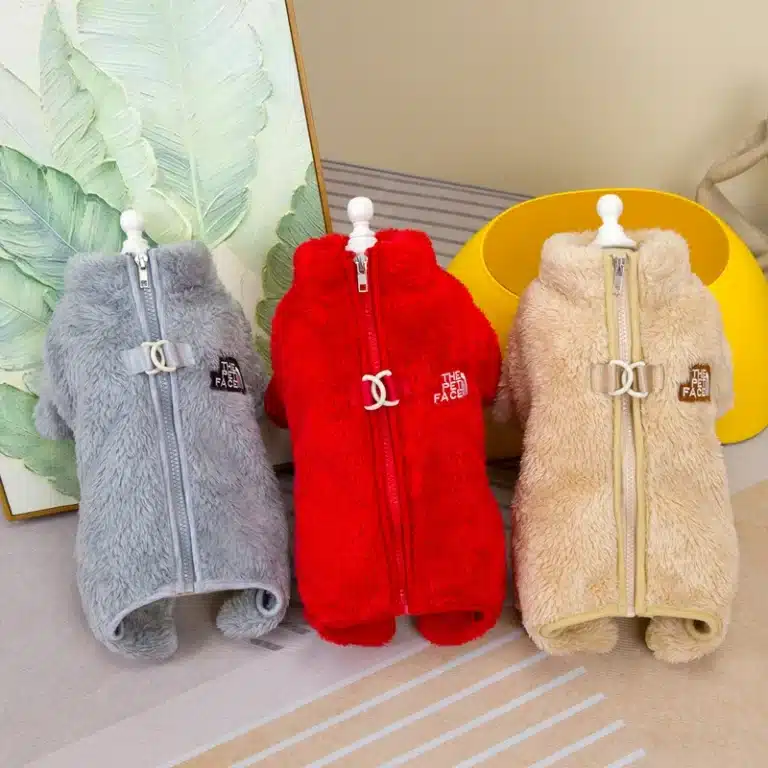Manteau de combinaison avec fermeture éclair pour chiens, veste chaude pour animaux de compagnie, salopette pour petits chiens, vêtements pour chats, Chihuahua, bouledogue maltais, grenouillères, hiver, nouveau 9