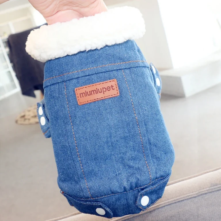 Veste d'hiver en jean pour chien, vêtements pour chiots, tenues pour animaux de compagnie, manteau en denim, costume pour Chihuahua, vêtements pour chiots, 30 9