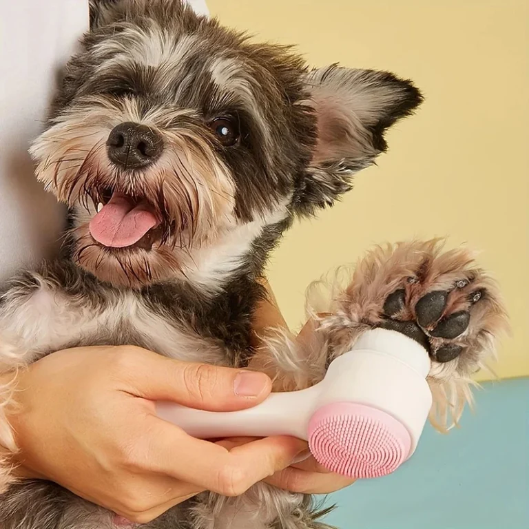 Brosse de nettoyage et de massage en silicone pour pattes d'animaux de compagnie, outil de toilettage pour chien, griffes de combat saines, 1 pièce 2