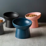 Gamelles surélevées en céramique pour animaux de compagnie, bols à eau pour chat, chats et chiots, plats à manger surélevés sur les pieds, style nordique, 256 3