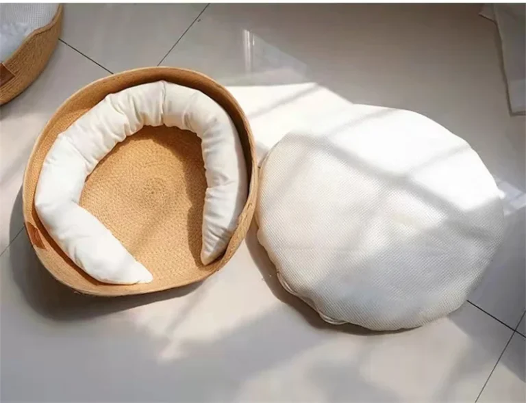 Polymères imperméables pour animaux de compagnie, lit pour chien, canapé, tissage en bambou fait à la main, paniers de accent confortables, maison de couchage, coussin parfait, 4 saisons 11