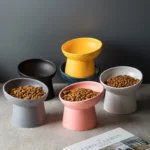 Gamelles surélevées en céramique pour animaux de compagnie, bols à eau pour chat, chats et chiots, plats à manger surélevés sur les pieds, style nordique, 256 1