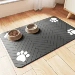 Napperon en Polymères Absorbants pour Animaux Domestiques, pour Filles d'Alimentation et d'Eau, avec Support en Caoutchouc Imperméable, à vaccage Rapide, pour Chien et Chat 1