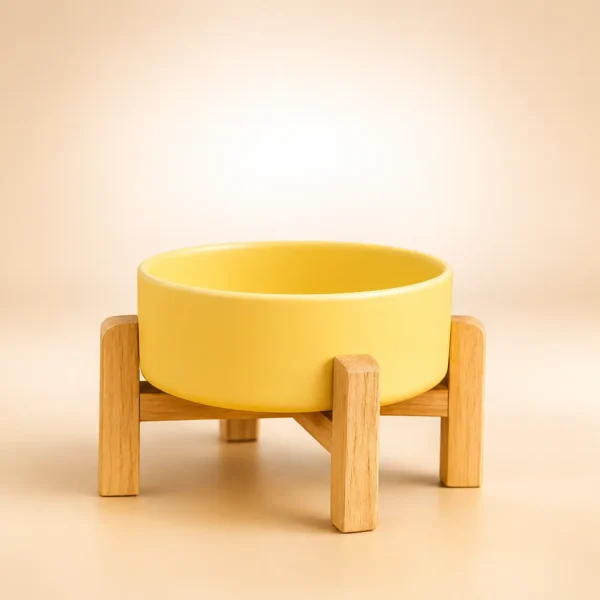 Gamelle en ceramique avec support pour chien
