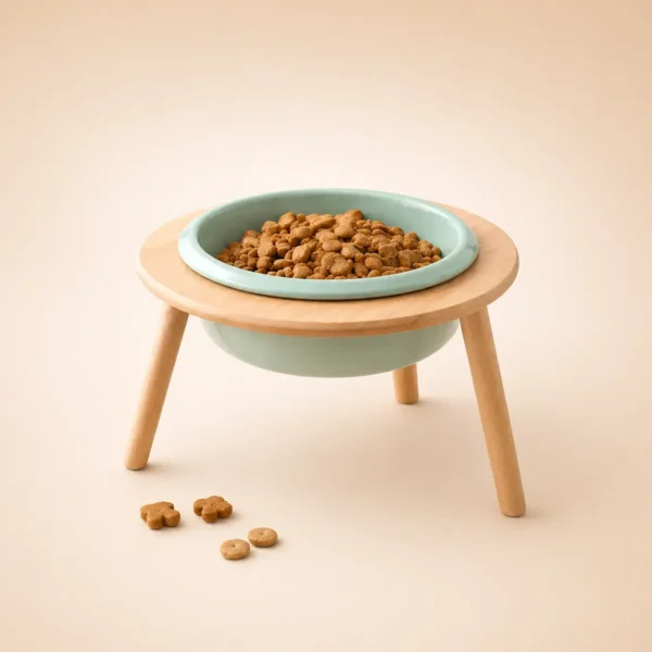 Gamelle sur pieds en bois pour chien