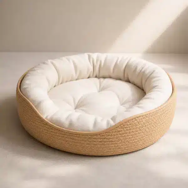 Panier en rotin et bambou  pour petit chien