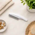 Peigne à puces en acier inoxydable pour chien