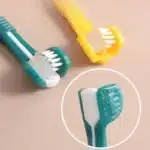 Brosse à dents en plastique pour animaux de compagnie, 3 côtés, remodelage de la mauvaise haleine, livres de tartre, soins dentaires, bouche, chat, chien 4