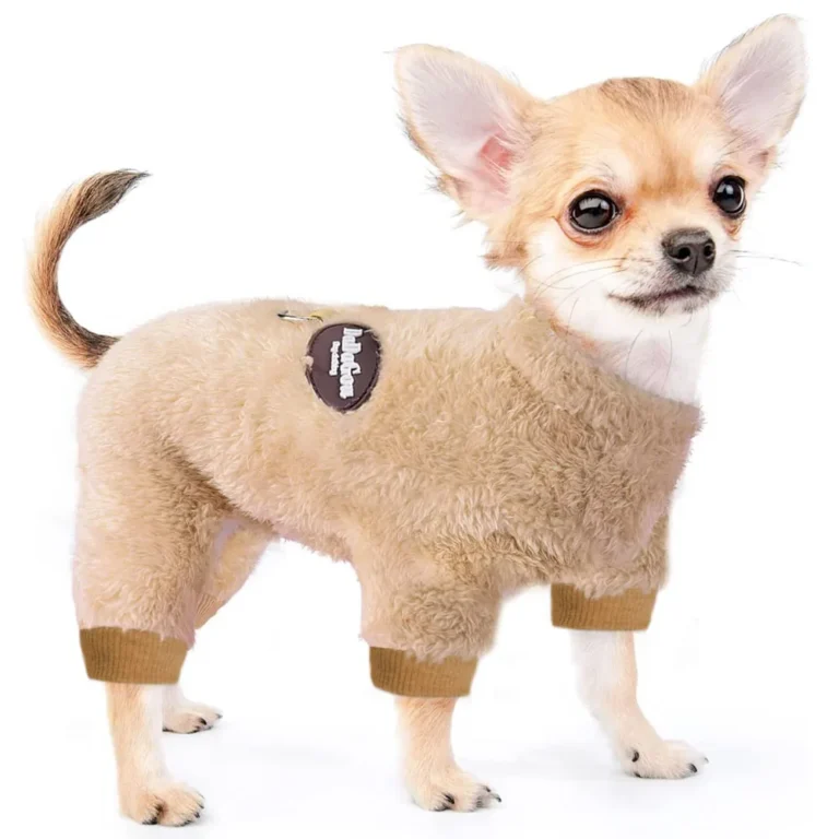 Pyjama thermique en velours pour chien, combinaison d'hiver pour petit chien, chiot, chat, chemise de nuit, Chihuahua, Yorkie, caniche, vêtements pour chien 1