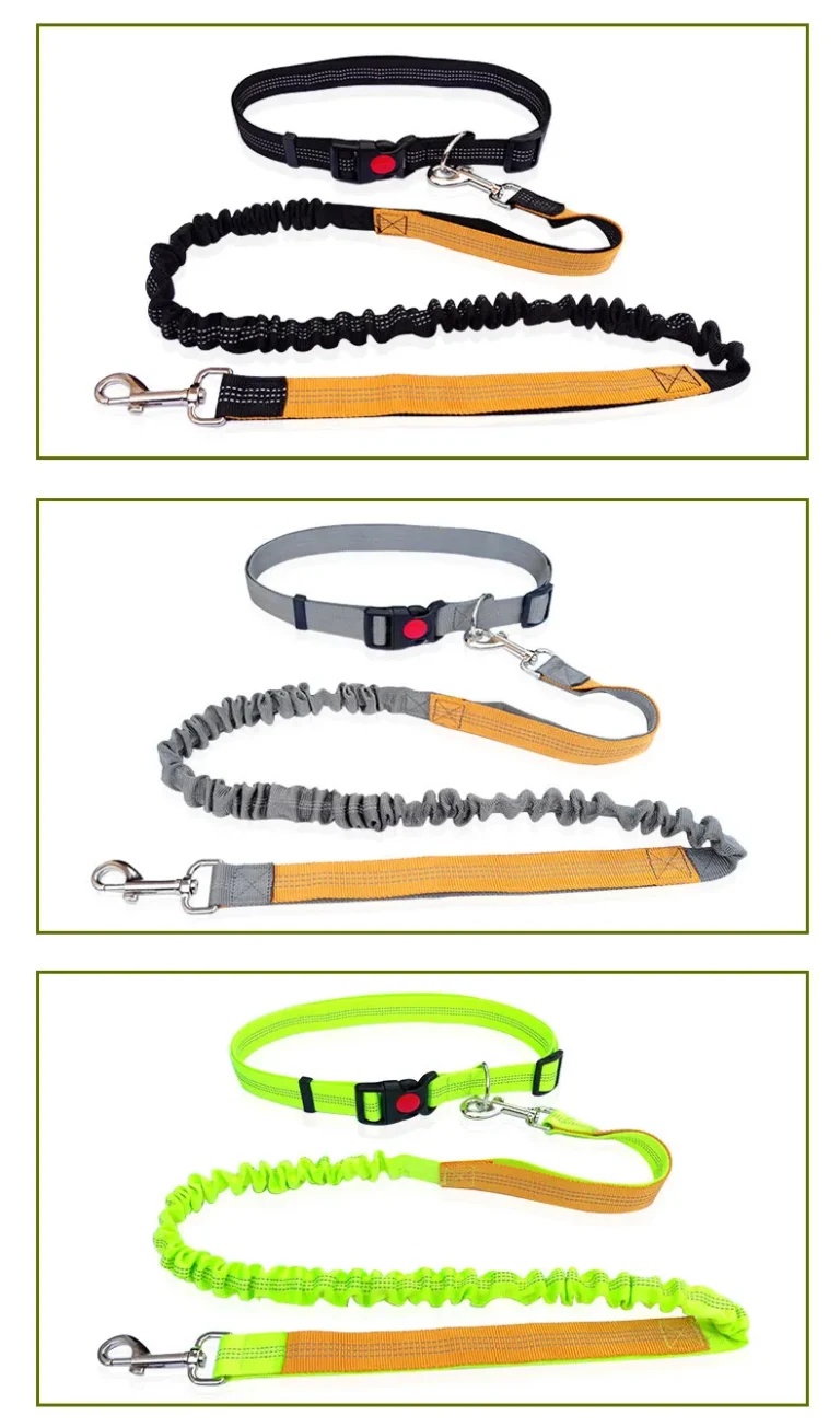 Laisse de chien mains libres pour animaux de compagnie marche course Jogging laisse de chien réglable ceinture de taille sangle de poitrine corde de Traction accessoires pour chiens 16