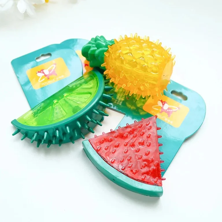 Jouet à mâcher rafraîchissant pour animaux de compagnie, jouet réutilisable pour chien et chat, dentition d'été, pastèque, ananas, citron, glace Durable, jouets en forme de Fruit congelé 7