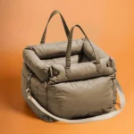 Tour de sortie pour animaux de compagnie, siège de voiture de luxe en Faux cuir pour chien/lit de voiture pour chat/lit rehausseur pour animaux de compagnie, siège de voyage pour chien et chat 9