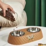 Bols de nourriture pour animaux de compagnie, chien et chat, fournitures pour animaux de compagnie, double bol, 1 pièce 4