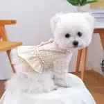 Robe en laine pour animaux de compagnie, vêtements pour chiens et chats, vêtements d'automne et d'hiver pour petits chiens, vêtements pour chiots 4