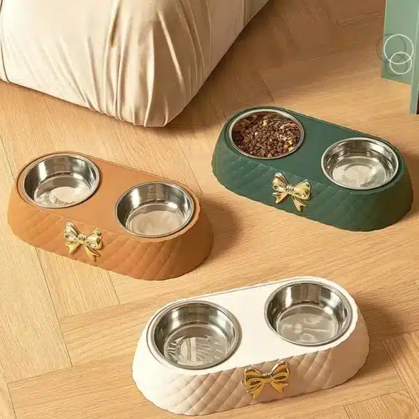 Bols de nourriture pour animaux de compagnie, chien et chat, fournitures pour animaux de compagnie, double bol, 1 pièce 1