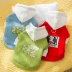 Mode chien sweats à capuche automne chien vêtements mignon imprimé chiot chiot pulls chaud doux chat sweat à capuche pour animaux de compagnie Chihuahua chien manteau 5