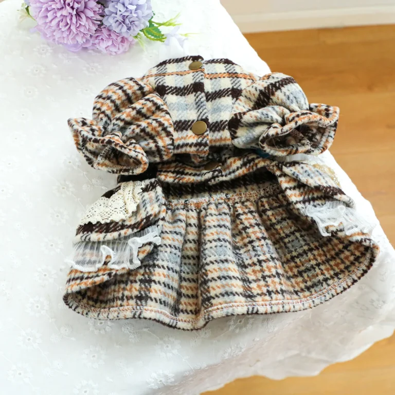 Vêtements pour animaux de compagnie, robe Maillard de printemps et d'automne, robe de princesse de mariage adaptée aux chiens de petite et moyenne taille, 1 pièce 18