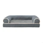 Y88C Lit chien Nid élégant pour petit chiot chaton panier rectangulaire lit compagnie coussin détachable pour maison 4